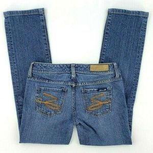 Seven7 mid-rise Straight Leg Jeans 27 x 24 Size 24